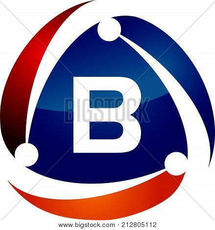 Online Marketing Business Distribution Technology Letter B Logo Design Template Vector