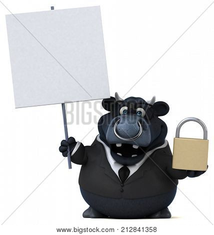 Black bull - 3D Illustration