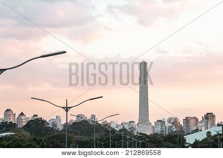 Traffic At Avenue 23Th Of May (avenida 23 De Maio) In San Paulo (sao Paulo), Brazil (brasil)