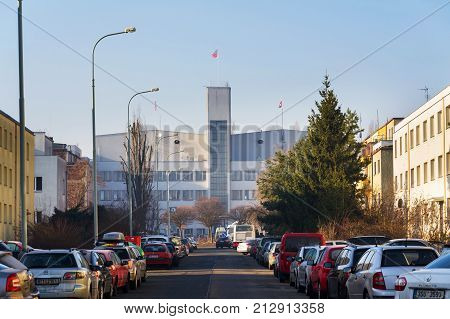 Prague, Czech Republic - February 14: Barrandov Film Studios Headquarters Building - One Of The Larg