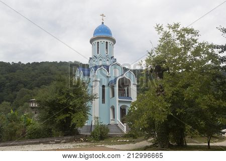 Temple of the Martyr Huara in the Trinity-Georgievsky female monastery in village Lesnoye, Adler district Krasnodar region, Russia