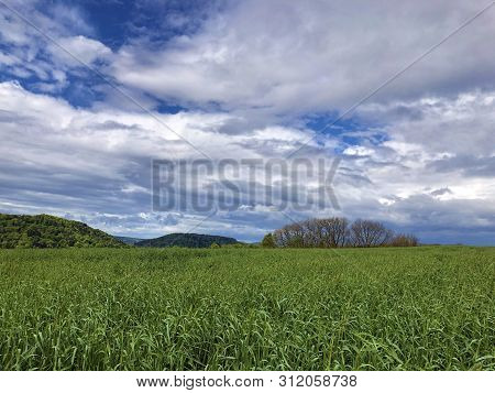 Rhine River Valley And Fertile Agricultural Fields, Buchberg - Canton Of Schaffhausen, Switzerland