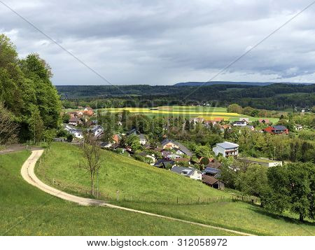 Rhine River Valley And Fertile Agricultural Fields, Buchberg - Canton Of Schaffhausen, Switzerland