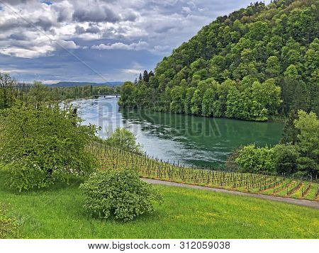 Rhine River Valley And Fertile Agricultural Fields, Buchberg - Canton Of Schaffhausen, Switzerland