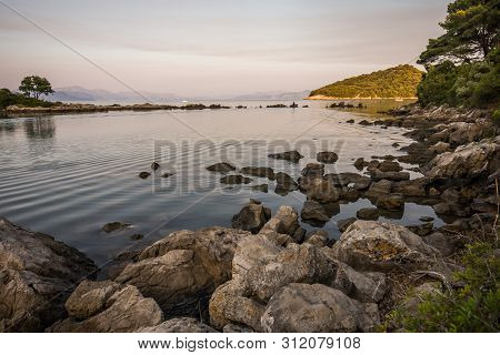 Beautiful Hidden Bay In Trpanj, Dalmatia, Croatia; Peljesac Peninsula