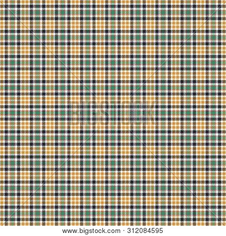 Blue Ochre Tartan Seamless Endless Repeating Design Pattern