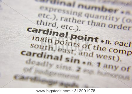 Word Or Phrase Cardinal Point In A Dictionary