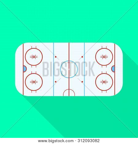 Vector Illustration Of Stadium And Hockey Icon. Collection Of Stadium And Ice Stock Vector Illustrat