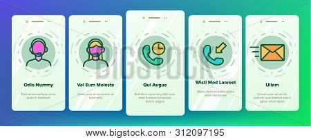 Client Support Vector Onboarding Mobile App Page Screen. Customer Support, Helpline, Helpdesk Consul