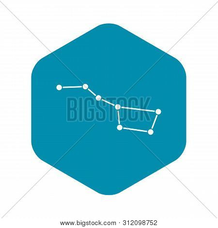 The Great Bear Constellation Icon. Simple Illustration Of The Great Bear Constellation Vector Icon F