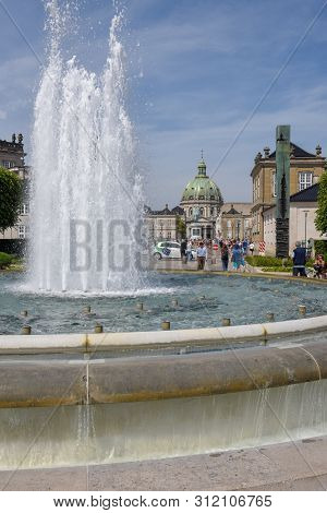 Amalienborg Is The Royal Danish Family Residence On Town Square In Copenhagen, Denmark