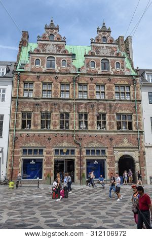 People Walking In The Old Center Of Copenhagen On Denmark