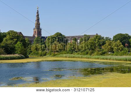 Landscape With The Church Tower Of Our Saviour At Copenhagen, Denmark