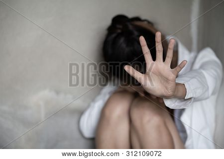 Stop Sexual Abuse Concept, Stop Violence Against Women Violence And Rape,  Sexual Assault, Traumatiz