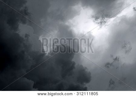 Beautiful storm sky with clouds, apocalypse, tunder, tornado