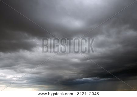 Beautiful storm sky with clouds, apocalypse, tunder, tornado