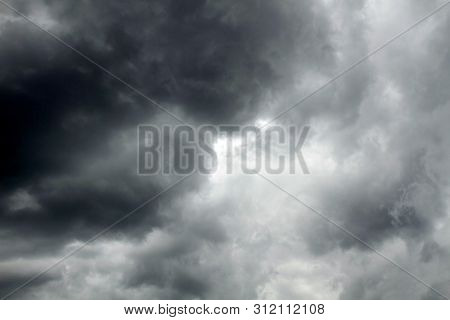 Beautiful storm sky with clouds, apocalypse, tunder, tornado
