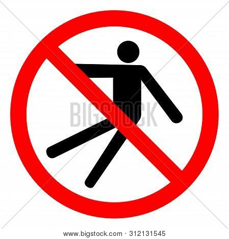 Injury Hazard Slip Fall Symbol Sign, Vector Illustration, Isolate On White Background Label .eps10