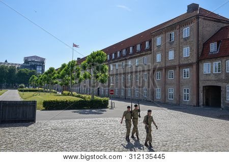 The Guards Of Rosenborg Castle At Copenhagen On Denmark