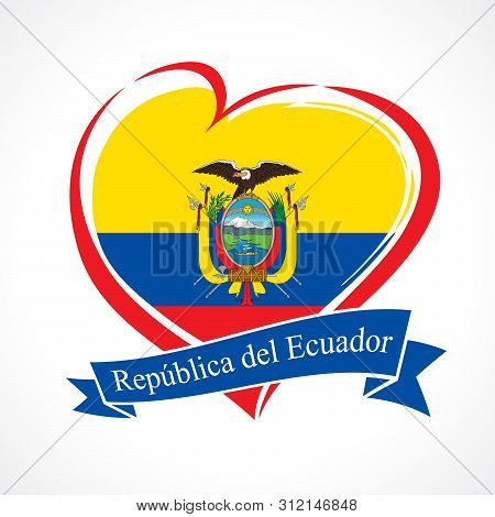 August 10, 1809, Ecuadorian Independence Day Love, Greeting Card. Spanish Text República Del Equador