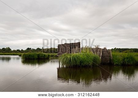 Beautiful Wetland In The Natural Park Of Saint Lyphard (france)