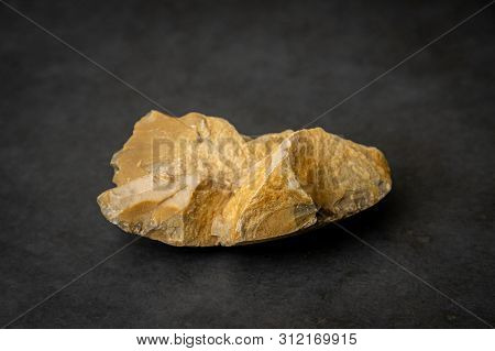 Piece Of Broken Apart Gravel Stone Sharp Edged Metamorphic Stone