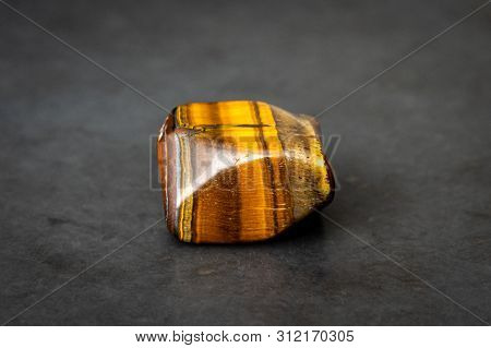 Tiger Eye Gemstone Beautiful Gemstone Shining In Yellow And Brown