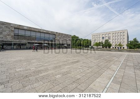 Frankfurt Am Main, July 2019.   The Buildings In The Vast Inner Courtyard Of The Johann Wolfgang Goe