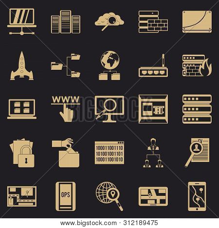 Internet Protocol Icons Set. Simple Set Of 25 Internet Protocol Icons For Web For Any Design