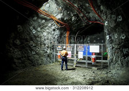 Electrician In Underground Mine Tunnel - Australia