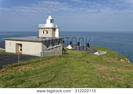 Bull Point Lighthouse Near Mortehoe & Woolacombe, North Devon, Uk