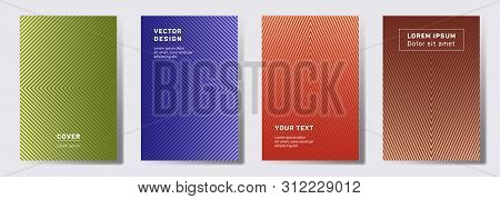 Dynamic Covers Linear Design. Geometric Lines Patterns With Edges, Angles. Linear Backgrounds For Ca