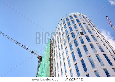 Warsaw, Poland. 18 July 2019. Construction Of The Warsaw Hub. The Warsaw Hub Will Comprise 75,000 Sq