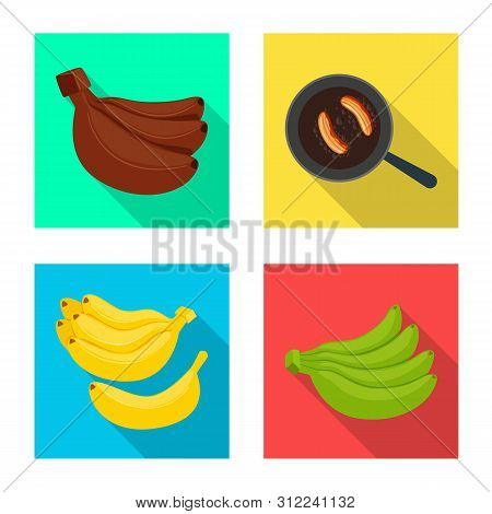 Isolated Object Of Natural And Vegetarian Symbol. Set Of Natural And Eating Vector Icon For Stock.