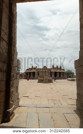 Inner View Through The Entrance Of Vittala Temple In Hampi, Karnataka, India