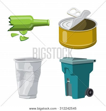Vector Design Of Environment And Waste Icon. Set Of Environment And Ecology Vector Icon For Stock.