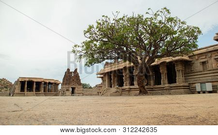 The Inner View Of Vittala Or Vitthala Temple Complex In Hampi, Karnataka State, India.