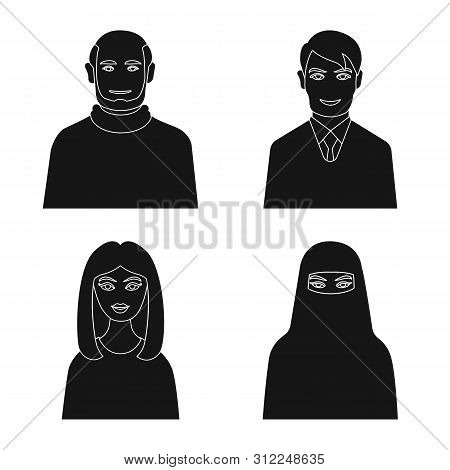 Isolated Object Of Photo And Character Icon. Set Of Photo And Face Vector Icon For Stock.