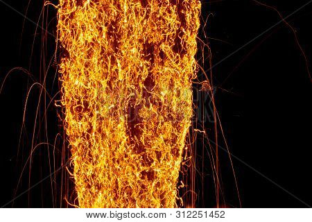 Fire - Steel Wool Burning, Oxidizing, Smoldering.