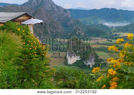 Mountain Views And Beautiful Mist Of Phu Langka National Park, Thailand