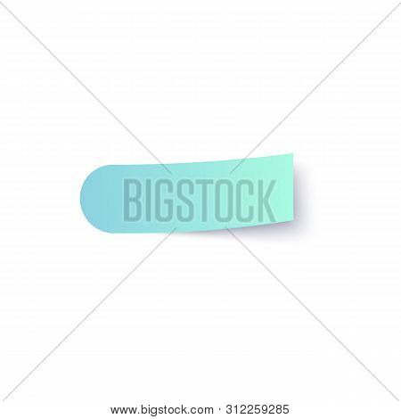 Oblong Gradient Color Sticker With Rectangular And Round Edge Realistic Style