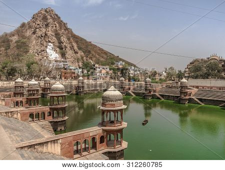 Lake At The City Palace In Alwar