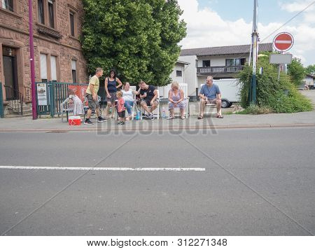 Kirchheimbolanden, Rheinland-pfalz, Germany-06 23 2019: Waiting For Parade In German Town During Bee