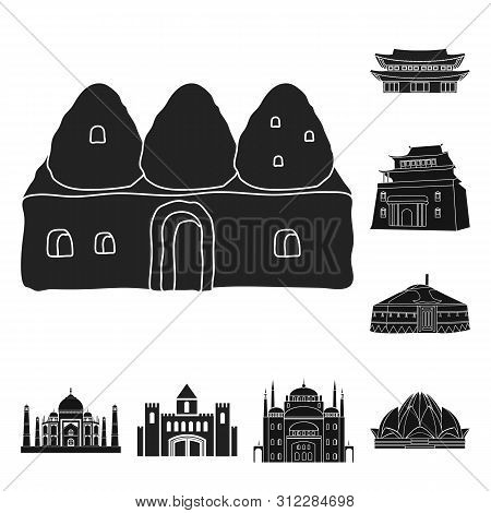 Bitmap Illustration Of And Town Icon. Set Of And House Bitmap Icon For Stock.