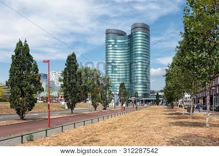 Utrecht, The Netherlands - July 20, 2018: Modern Office Building Rabobank, A Big Dutch Financial Com