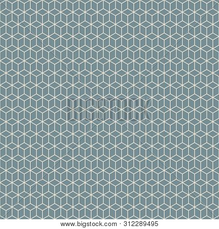 Geometrical Abstract Cubic Vector Seamless Pattern - Fabric Clothing Collections