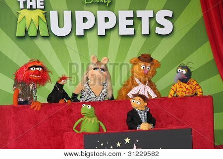 LOS ANGELES - MAR 20:  Muppets at the Hollywood Walk of Fame Star Ceremony for The Muppets at the El Capitan Theater on March 20, 2012 in Los Angeles, CA
