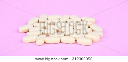 Hiv Therapy Efavirenz On Pink Background At Dry Sunny Summer Day