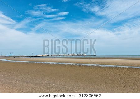 Zeebrugge, Flanders, Belgium -  June 18, 2019: Long Shot On Lng Terminal In Port Of Zeebrugge Under 
