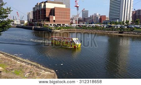 Yokohama, Japan - August 09, 2017: Pikachu Outbreak! 2017. A Real-world Event Organized By The Pokém